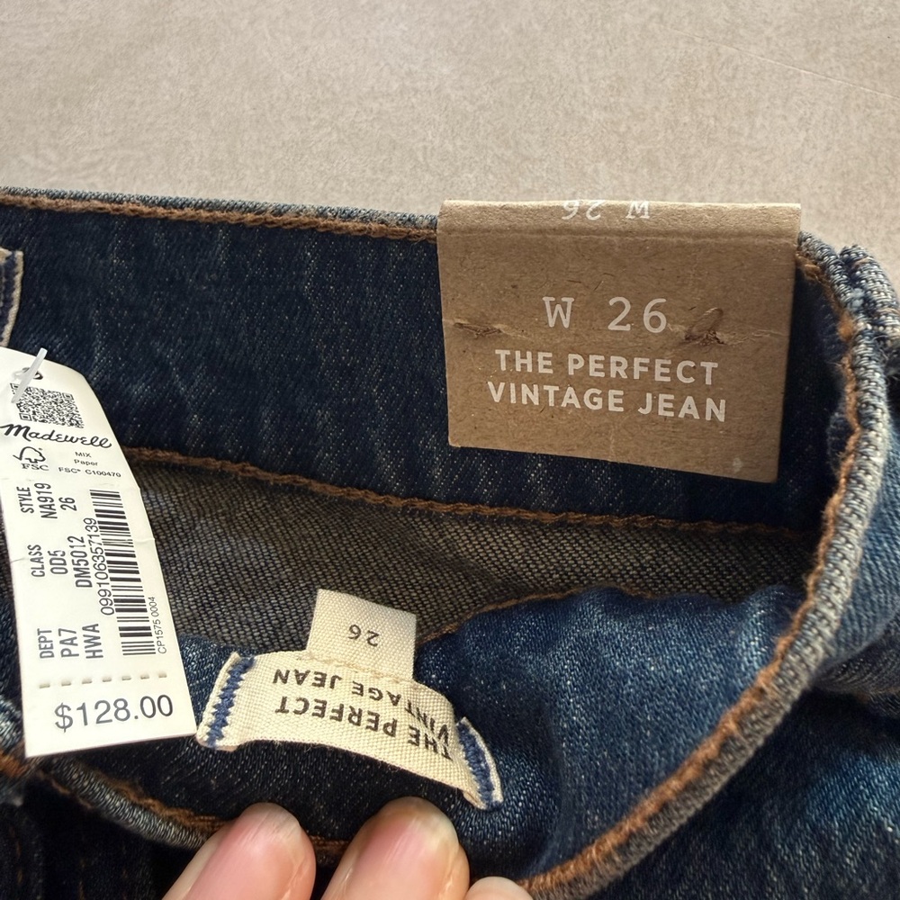 NWT Madewell Women's The Perfect Vintage Jeans - Picture 3 of 10